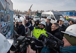 Глава Минобрнауки России Валерий Фальков посетил строительную площадку Сибирского кольцевого источника фотонов (СКИФ) 